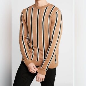 Topman Brown Striped Sweater